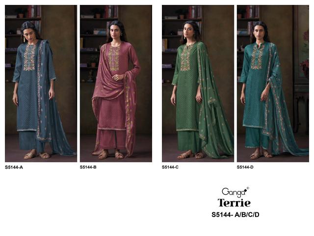 Ganga terrie 5144 lawn cotton dress material wholesale